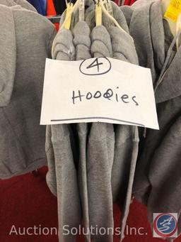 (4) Adult Grey Hoodies in Assorted Sizes