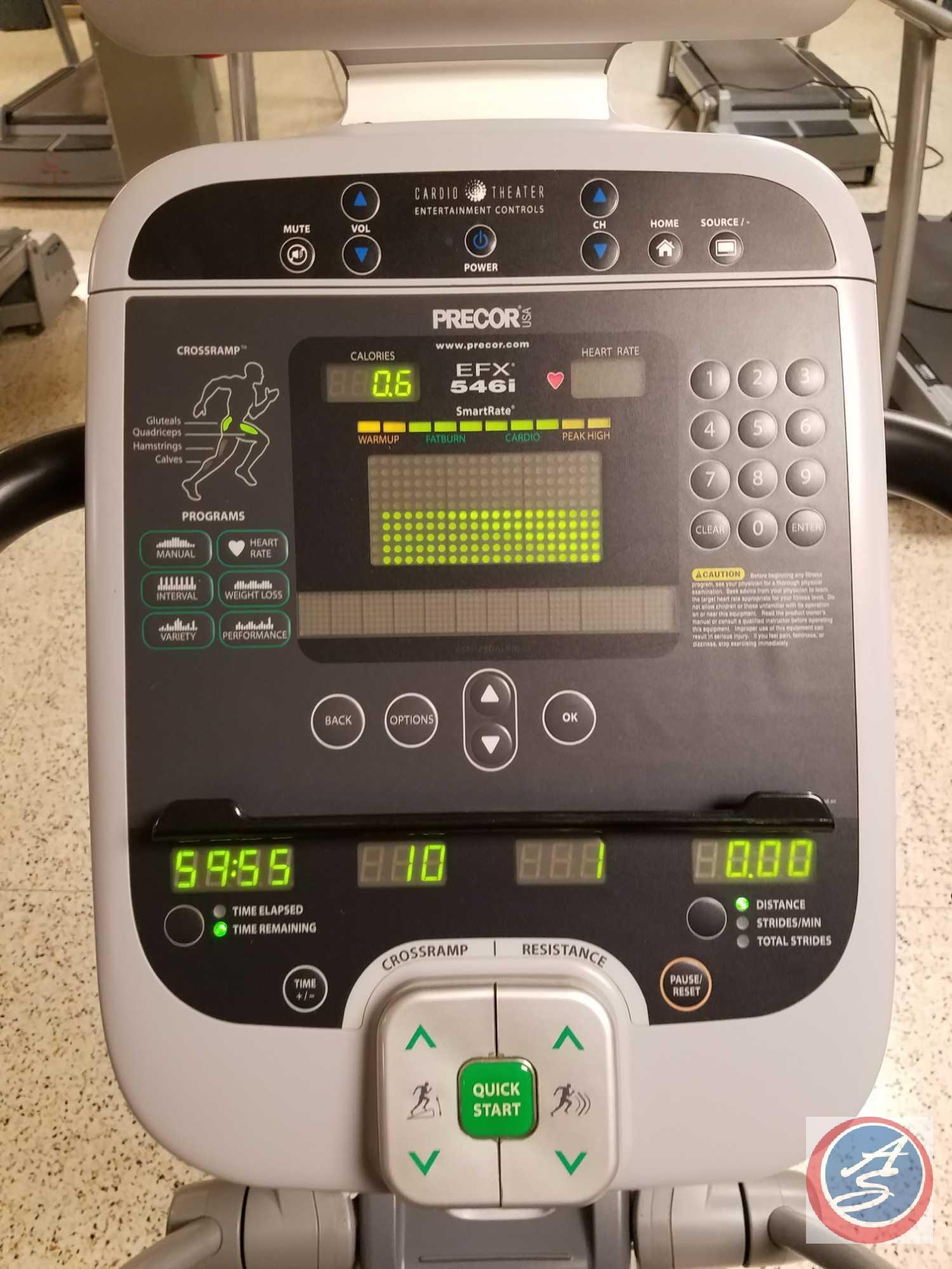 Precor EFX 546i Elliptical Experience Series Fitness Cross Trainer w/ Cardio Theater LCD TV (Model