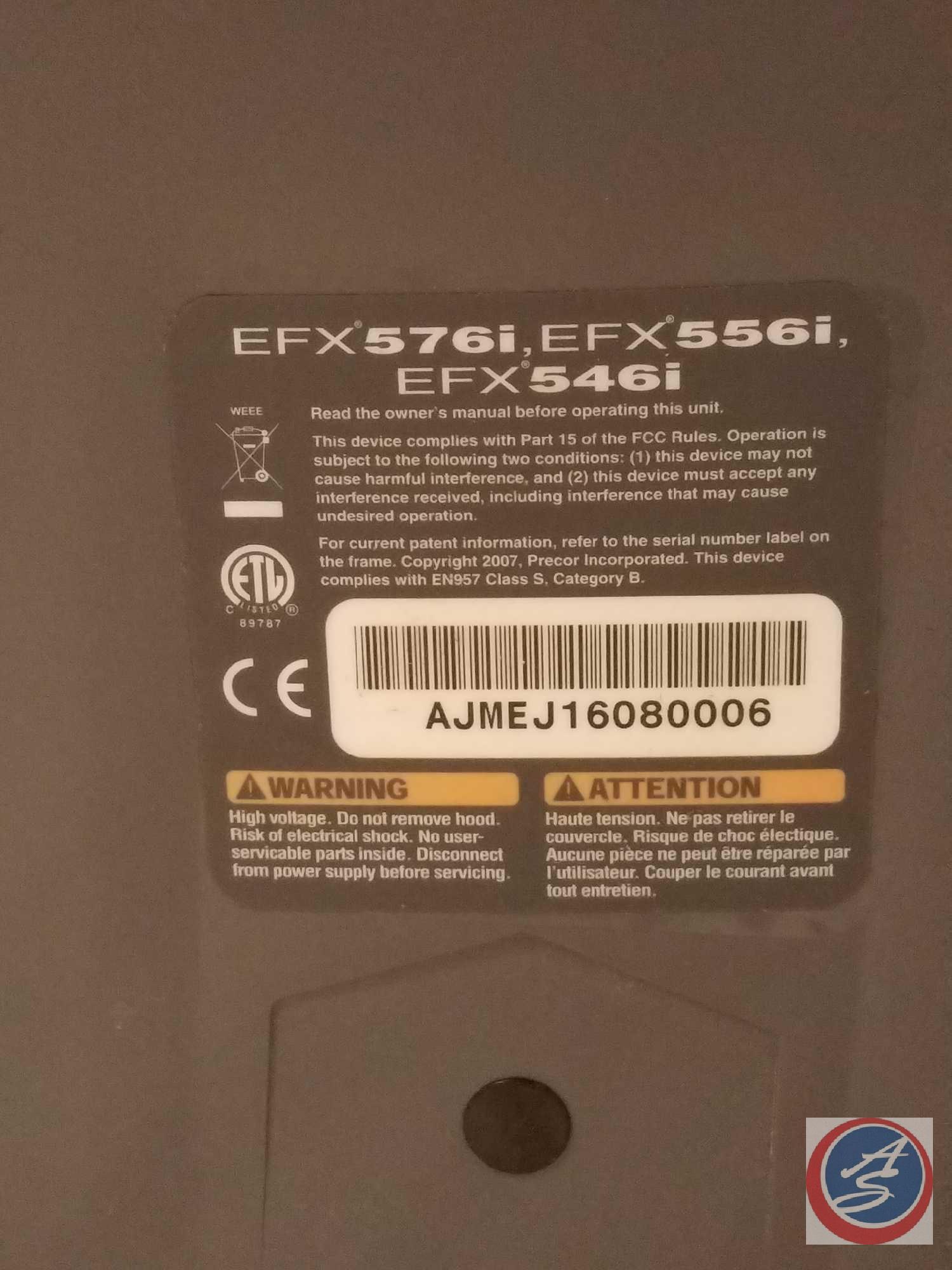 Precor EFX 546i Elliptical Experience Series Fitness Cross Trainer w/ Cardio Theater LCD TV (Model