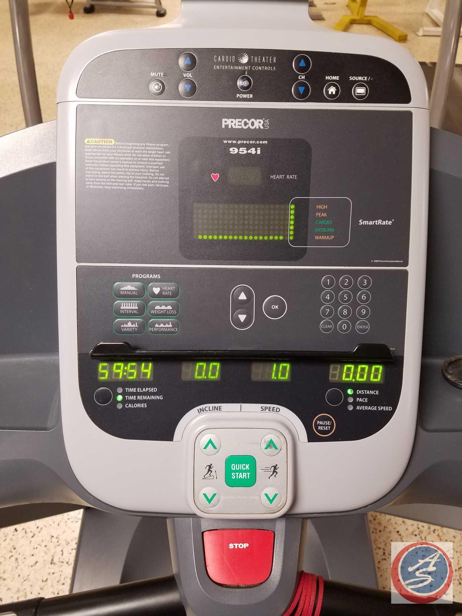 Precor Heavy Duty Commercial Treadmill C954i w/ 12 in. Cardio Theater Display (Model ADEYH27090029)