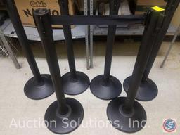(6) U.S. Weight Sentry Stanchion with 7.5 Foot Retractable Belt- Easy Connect Assembly, (1)