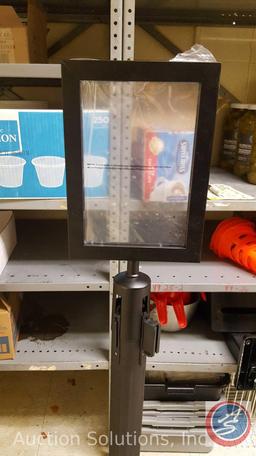 (6) U.S. Weight Sentry Stanchion with 7.5 Foot Retractable Belt- Easy Connect Assembly, (1)