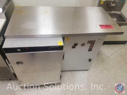 Cres Cor Warmer H339188B with Stainless Steel Prep Table Attached 49" x 24 1/2"