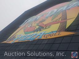 Lazy Daze Pizza and Grill Sign 152" x 112" {{BUYER MUST REMOVE--PLEASE NOTE THAT THIS IS ON THE SIDE