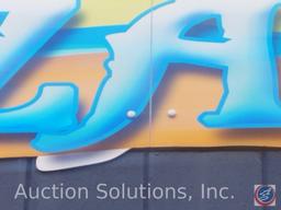 Lazy Daze Pizza and Grill Sign 152" x 112" {{BUYER MUST REMOVE--PLEASE NOTE THAT THIS IS ON THE SIDE