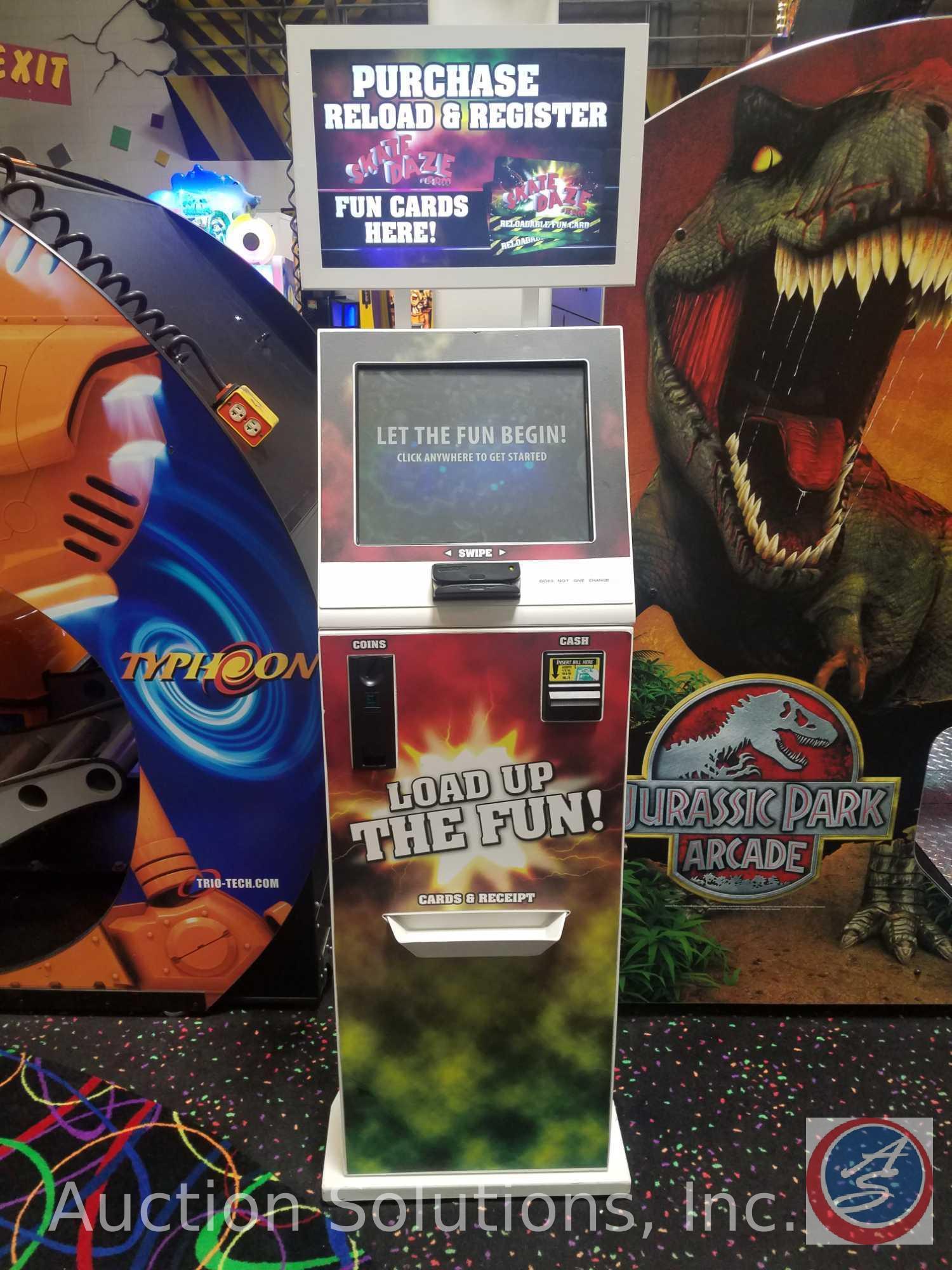 Embed Cashless Kiosk Card System (2) Kiosks, (3) Antennas, Server with Software {{DOES NOT INCLUDE