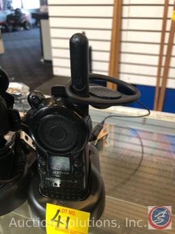 (3) Motorola CLS 1110 Walkie Talkies- With Ear Pieces