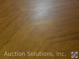 Solid Maple Rotunda Oval Skate Floor Constructed of Hand-Laid Wood Planks Measures 153' x 80'