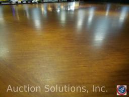 Solid Maple Rotunda Oval Skate Floor Constructed of Hand-Laid Wood Planks Measures 153' x 80'