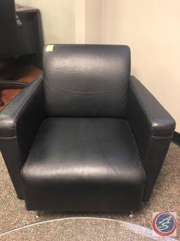 {{2XBD}} Graceful Wood Company Chairs {{ONE HAS TEAR}} 28"