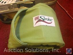 (3) Vintage Makeup Suitcases Two Filled with Assorted Scrapbooking Supplies, One is Empty