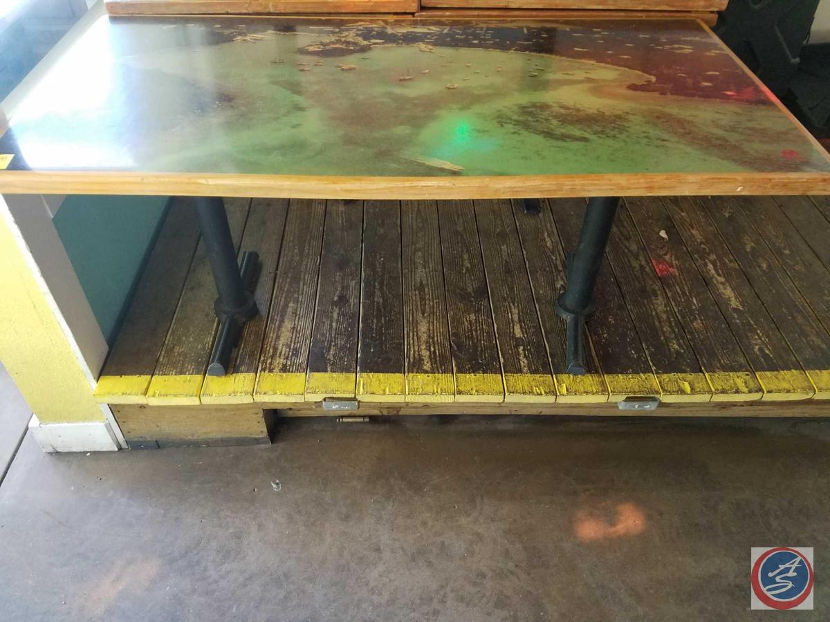 6 Top Table with Maptech Image Printed On 66" x 33" x 30"