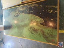 6 Top Table with Maptech Image Printed On 66" x 33" x 30"