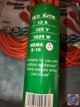 (4) 25' Basic Power 16 Gauge Outdoor Extension Cord