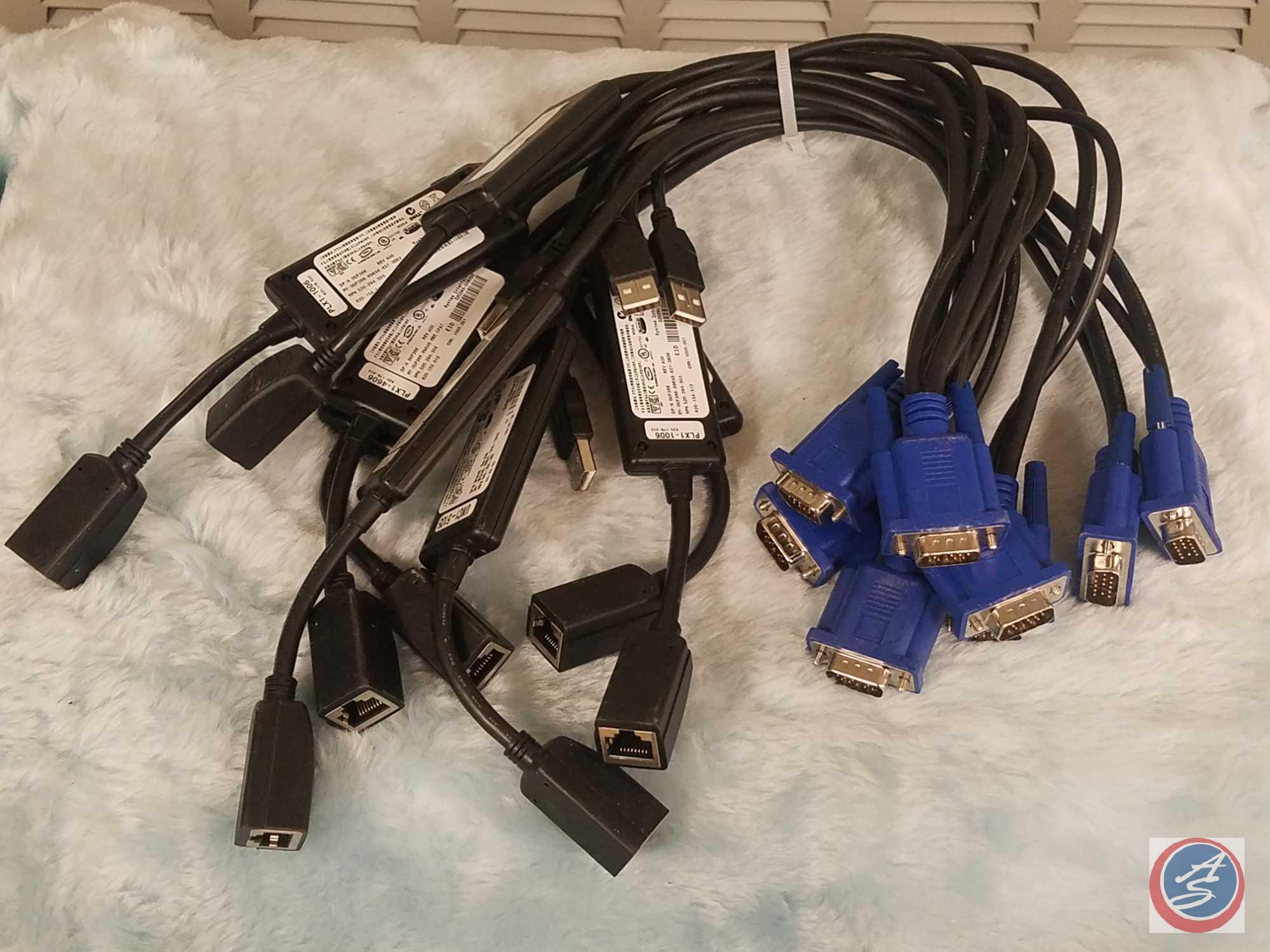 W7940 Dell 0X1X8 IP KVM Switch, Dell ELL UF366 USB Server Interface Pod KVM Cables, Dell PS/2 Server