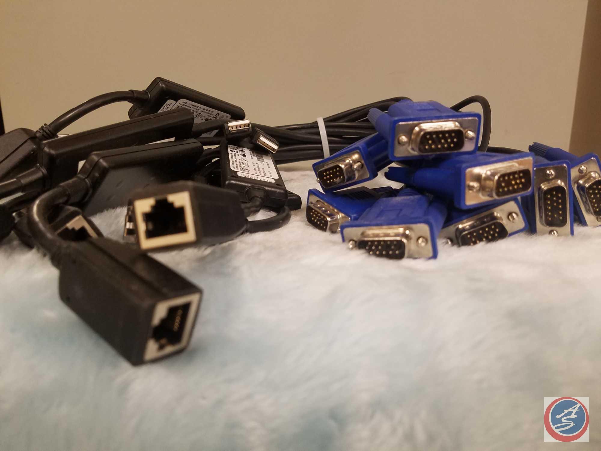 W7940 Dell 0X1X8 IP KVM Switch, Dell ELL UF366 USB Server Interface Pod KVM Cables, Dell PS/2 Server