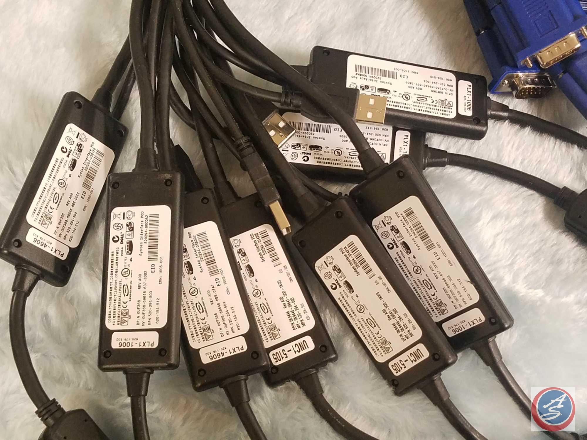 W7940 Dell 0X1X8 IP KVM Switch, Dell ELL UF366 USB Server Interface Pod KVM Cables, Dell PS/2 Server