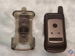 Nextel Motorola i576 Flip Phone with Belt Clip, Samsung Chrono Flip Phone in Original Box {{NO