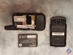 Nextel Motorola i576 Flip Phone with Belt Clip, Samsung Chrono Flip Phone in Original Box {{NO