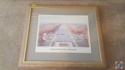 Framed Print "National World War II Memorial" by Michael McCann 30 1/2" x 25 1/2", Framed Print 41"