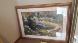 (3) Framed Prints 36" x 24" "River Noord, Kinderdijk, Holland", (1) No Signature 27 1/2" x 27 1/2",
