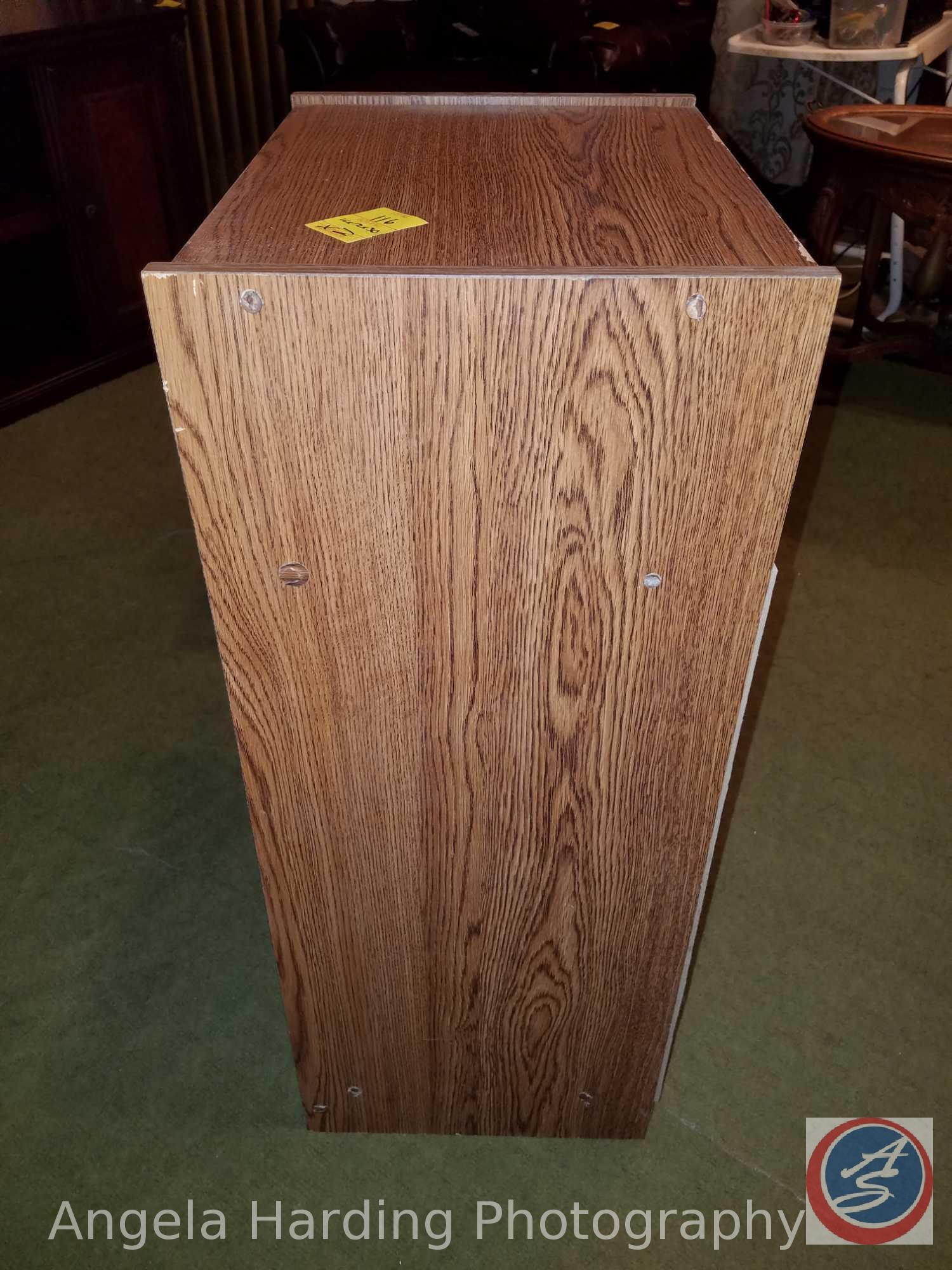 Vintage H.T. Cushman Mfg. Co. (1) Door Smoking Stand 11"x10"x24" and a (1) Door/(3) Shelf Pressed