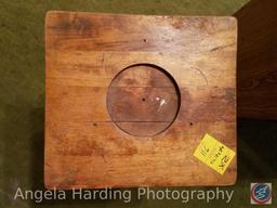 Vintage H.T. Cushman Mfg. Co. (1) Door Smoking Stand 11"x10"x24" and a (1) Door/(3) Shelf Pressed
