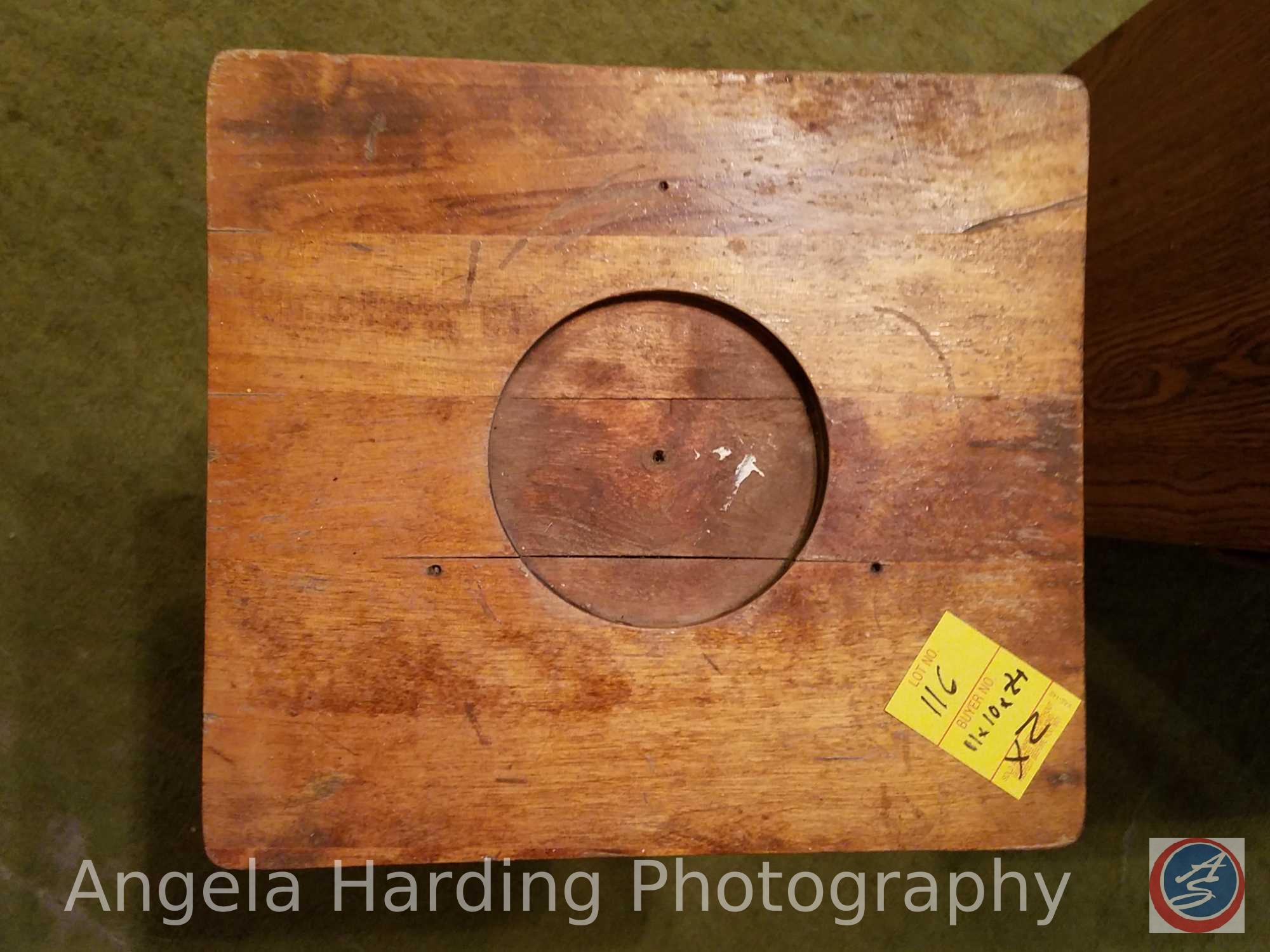 Vintage H.T. Cushman Mfg. Co. (1) Door Smoking Stand 11"x10"x24" and a (1) Door/(3) Shelf Pressed