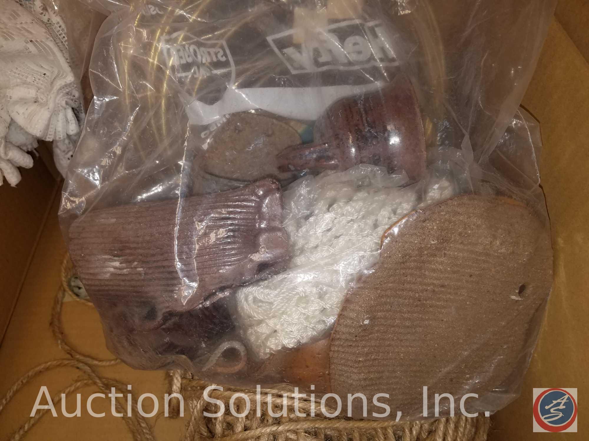 Macrame Jute Twines, Sanyo Model M7024A Boom Box, Rings, Lace Curtains, More