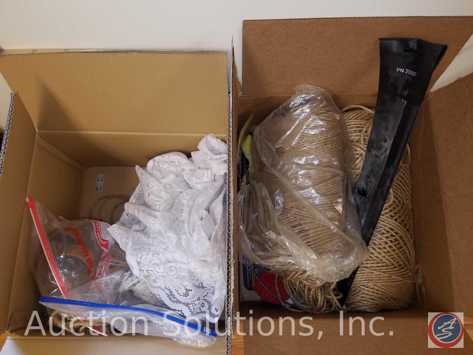Macrame Jute Twines, Sanyo Model M7024A Boom Box, Rings, Lace Curtains, More