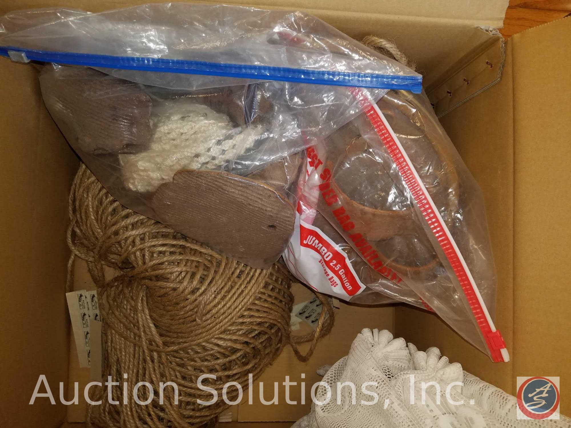 Macrame Jute Twines, Sanyo Model M7024A Boom Box, Rings, Lace Curtains, More