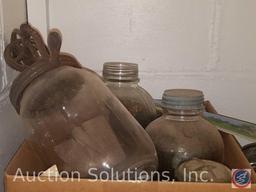 Antique Ball Mason Jars with Lids and Wire Hook, Flash Lights, Plant Stands on Wheels, More