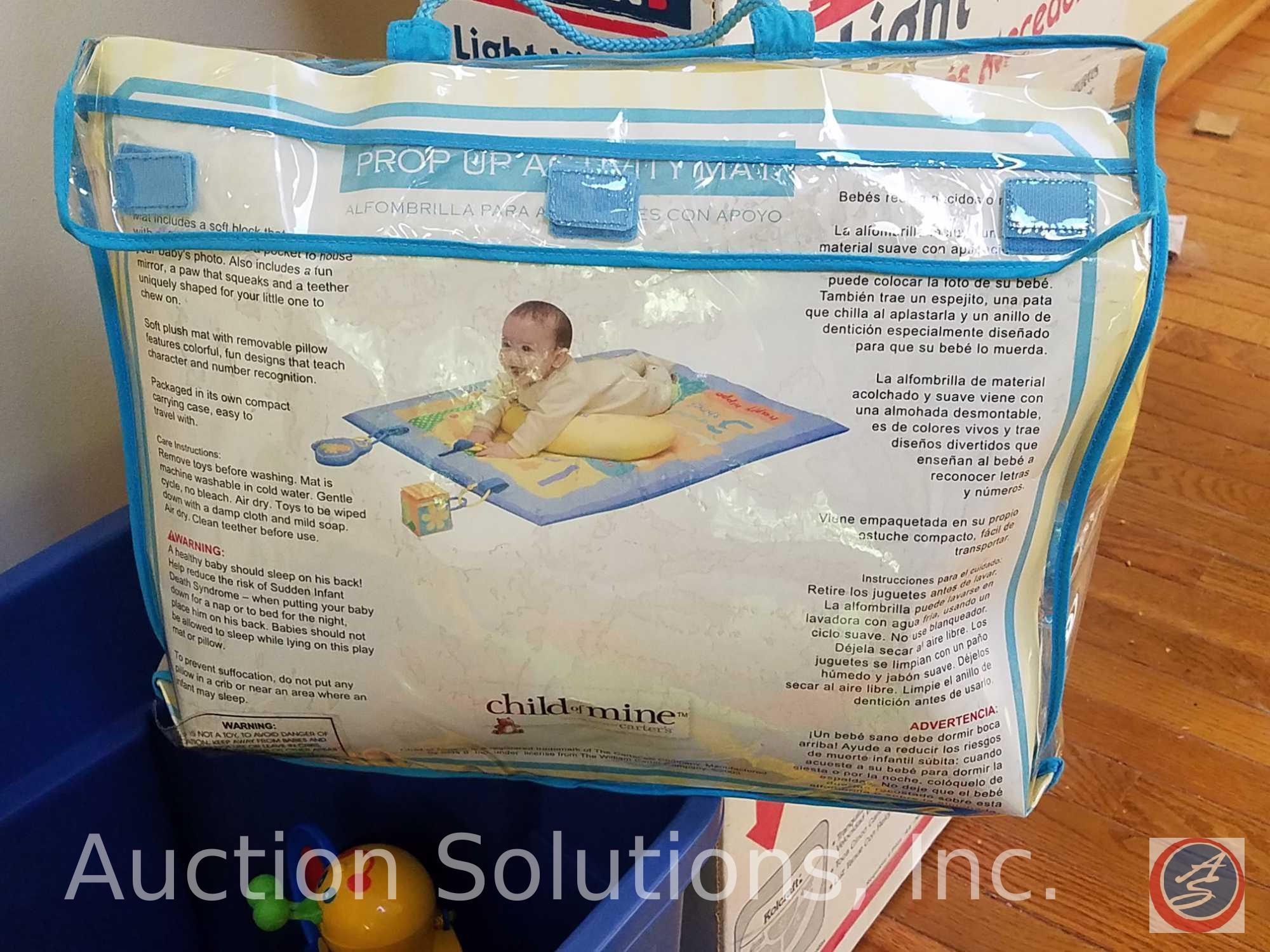 Kolcraft Light Vibes Bassinet in Original Box, Baby Play Mat, Baby Spinning and Standing Station,