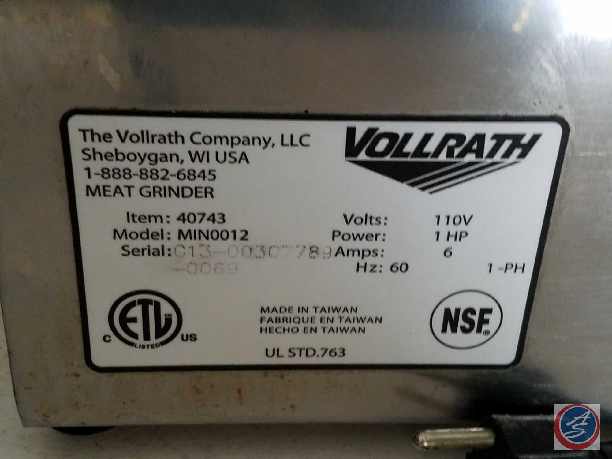 Vollrath Electric Meat Grinder Model MIN0012