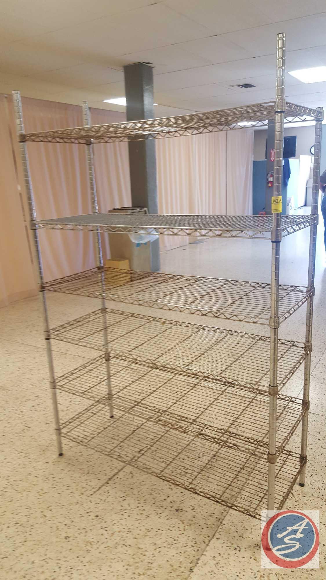 Four Tier NSF Shelving on Casters 47 1/2" x 18" x 76"