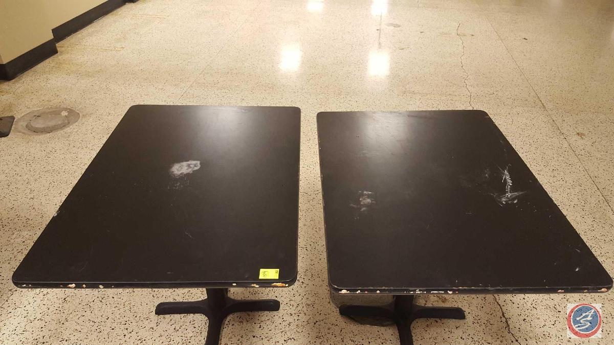 {{2X$BID}} (2) Pedestal Restaurant Tables 42" x 30" x 30"