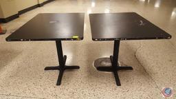 {{2X$BID}} (2) Pedestal Restaurant Tables 42" x 30" x 30"