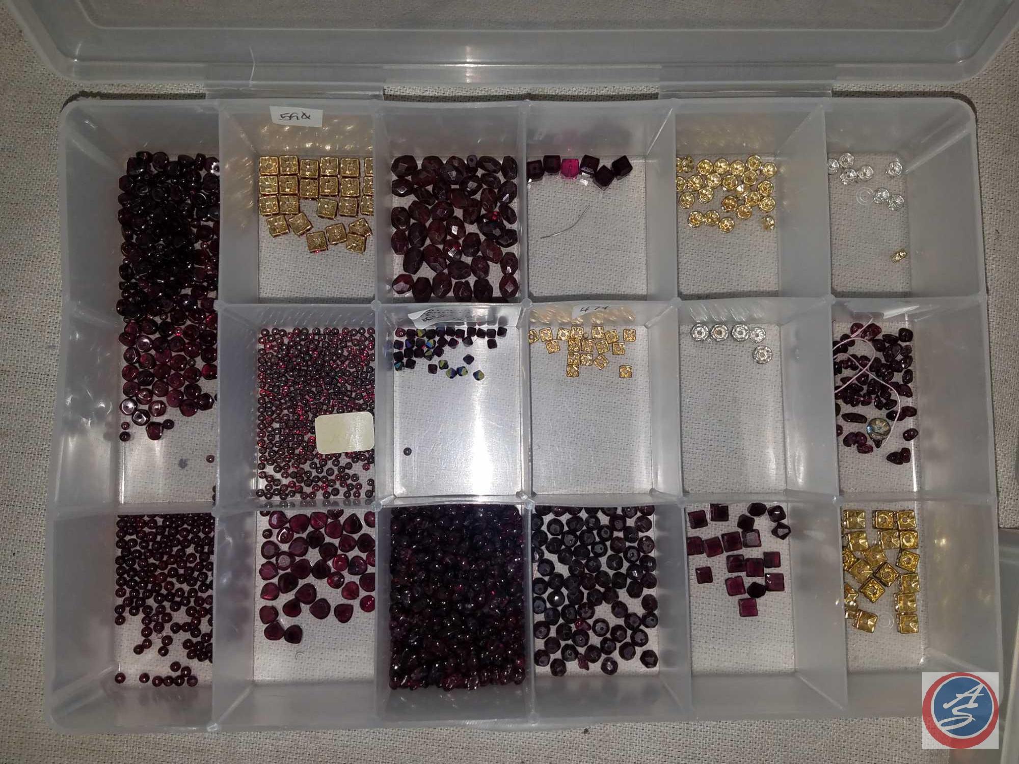 Large Assortment of Jewelry Beads, Threading Materials