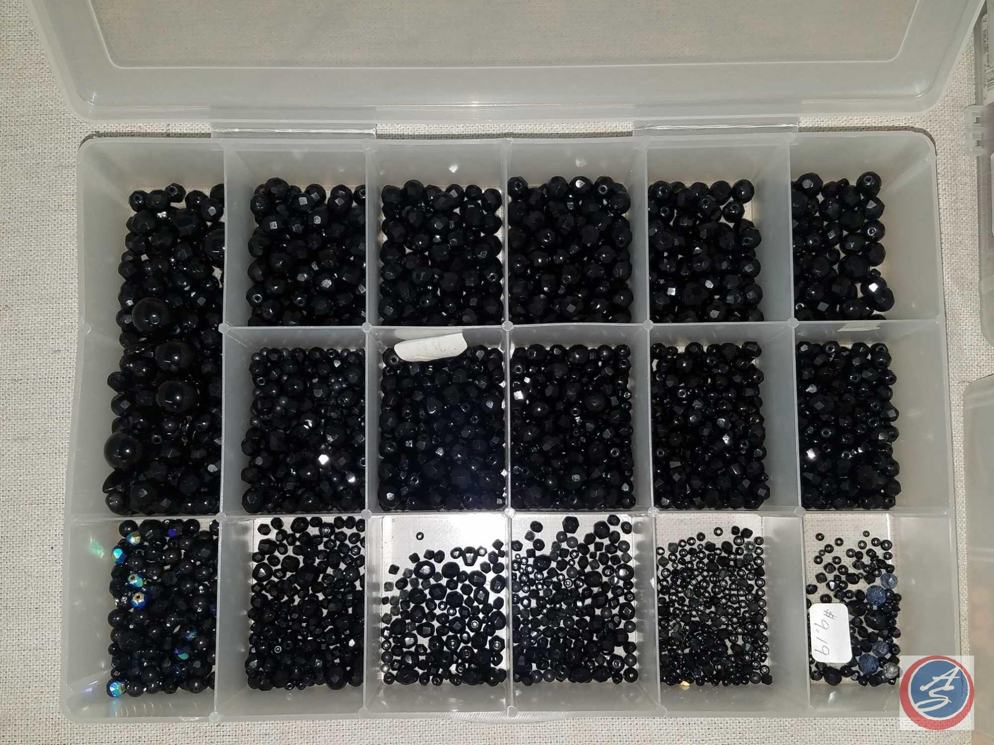 Large Assortment of Jewelry Beads, Threading Materials