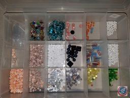 Large Assortment of Jewelry Beads, Threading Materials