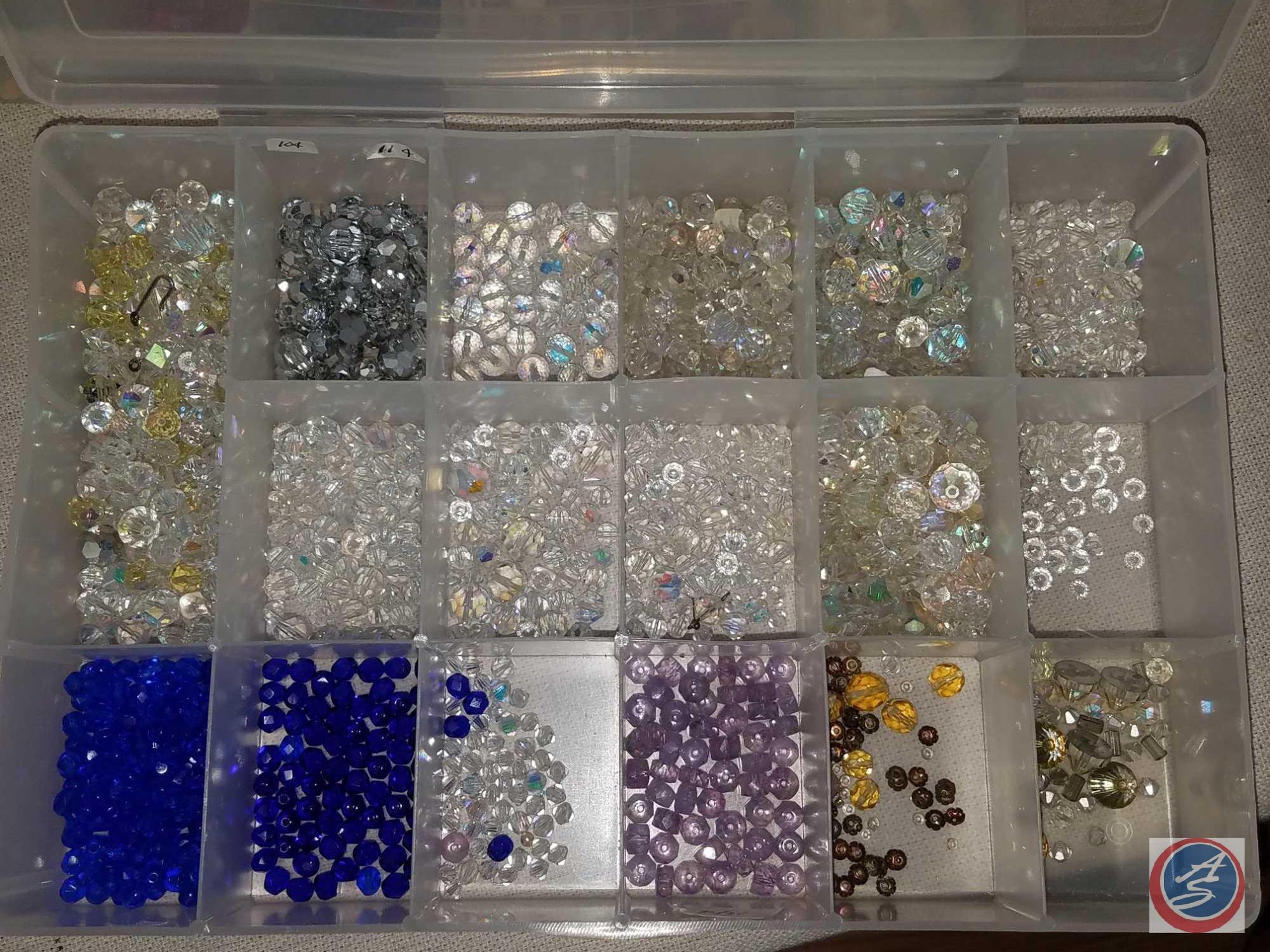Large Assortment of Jewelry Beads, Threading Materials