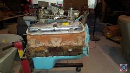 389 Tri Power GM V8 GTO Engine w/ Central Machinery Engine Stand Rated Up To 1000 Lbs. Item No.