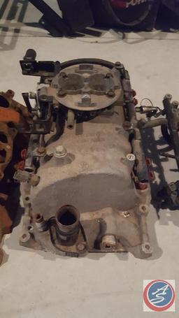 Chevy 4 Barrel Intake, (2) Chrysler Intake Manifolds