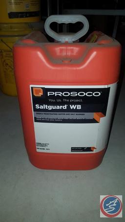 (2) Prosoco Salt Guard WB, (9) Partial 5 Gallon Buckets of L & M Dress and Seal WB
