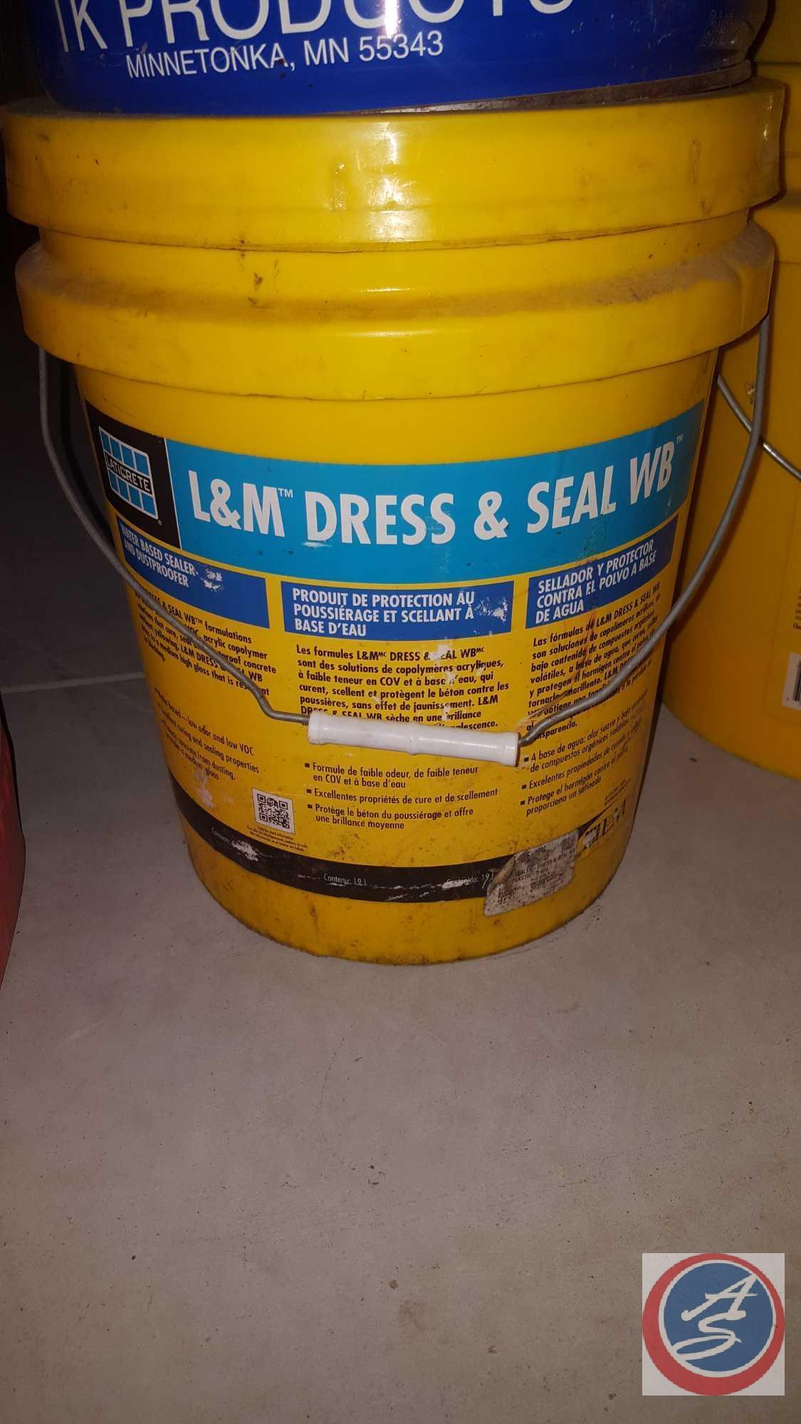 (2) Prosoco Salt Guard WB, (9) Partial 5 Gallon Buckets of L & M Dress and Seal WB