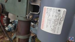 Vintage Atlas Precision Drill Press on Rolling Cart Stand w/ Chicago Electric Motor Model
