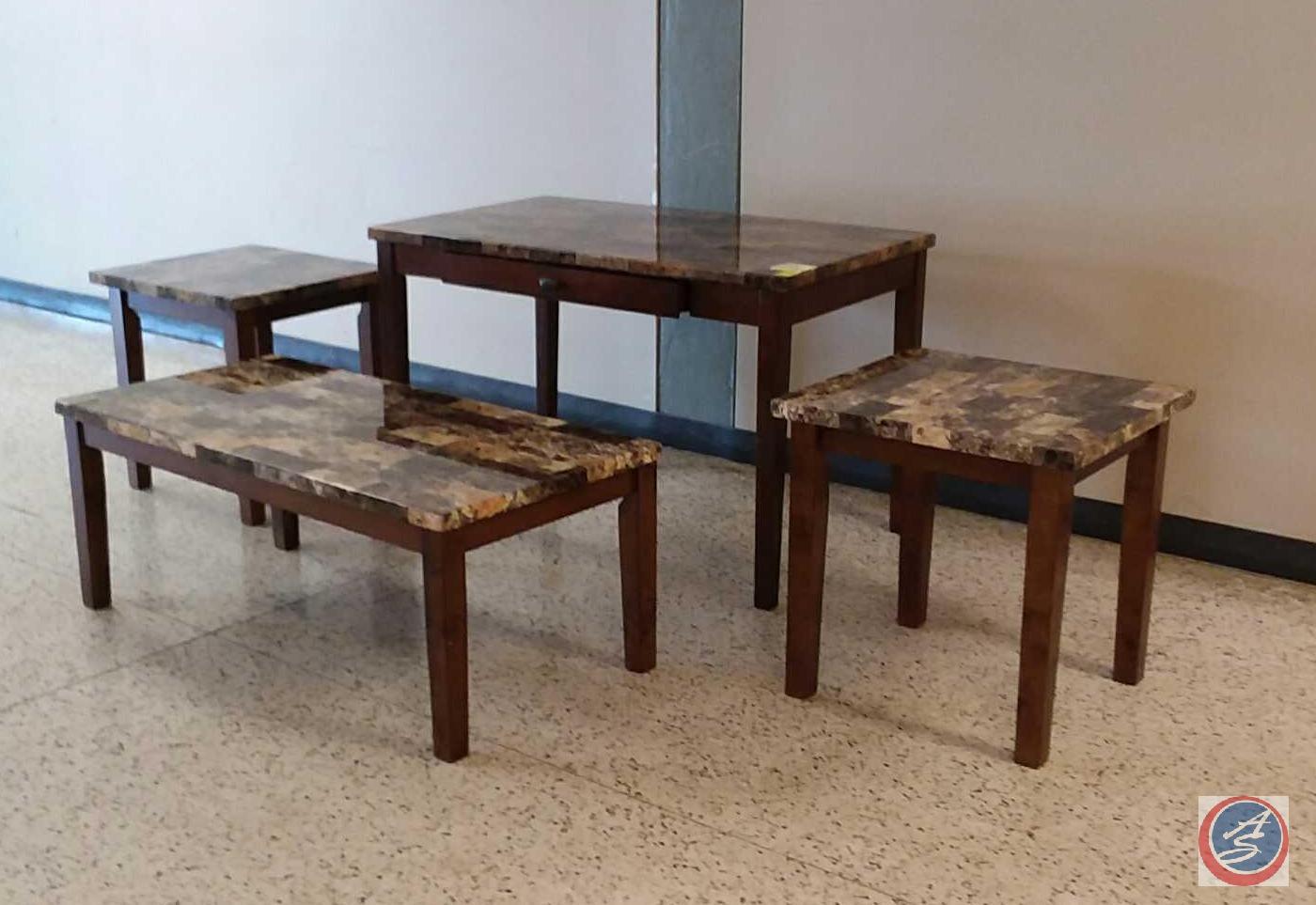 {{4X$BID}} Ashley Furniture Signature Series 4-Piece Occasional Table Set. Includes: Sofa Table 48"