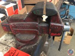 Wood Work Bench Measuring 8ft X 2ft. 8in X 3ft. 3in. And Craftsman Bench Vise