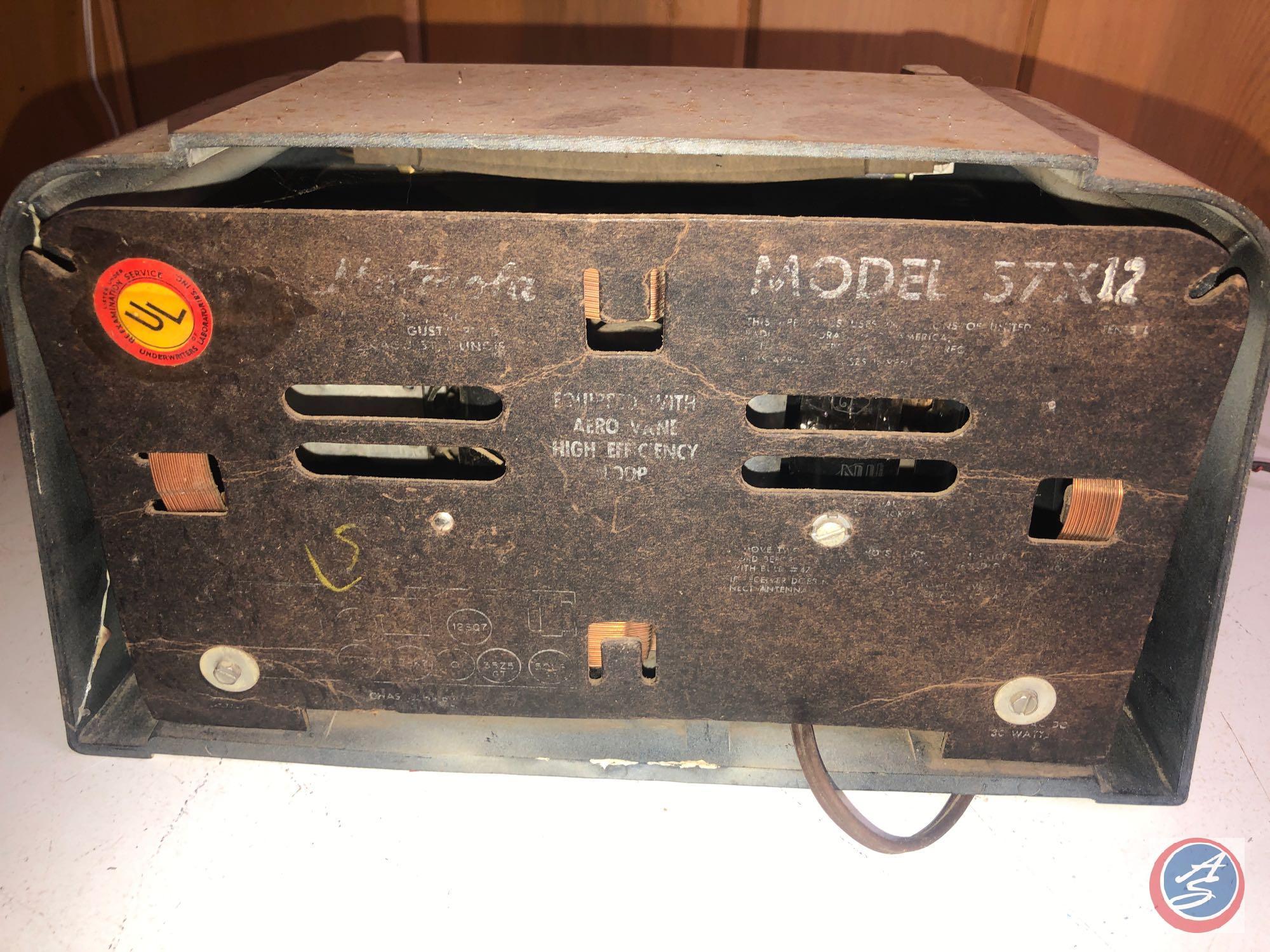 Vintage Motorola Portable Tube Radio Model No. 57X12