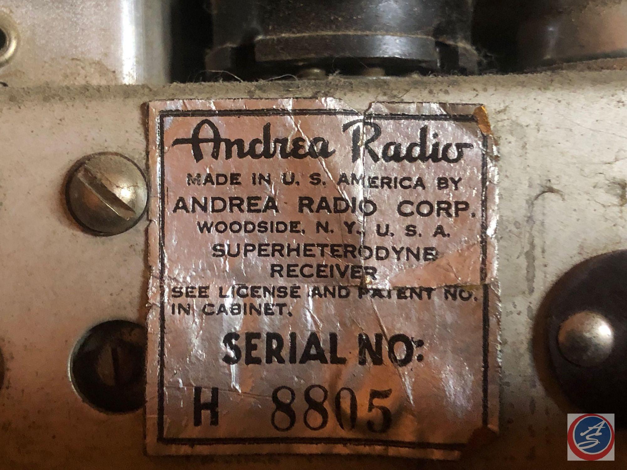 Andrea Vintage Standard Broadcast Short Wave Radio Model No. 351-15